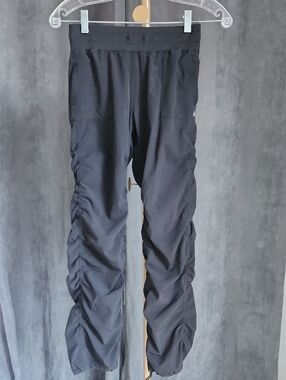 Girls  Black Drawstring Active Pants